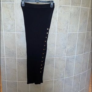 Naked wardrobe size Med black high slit shirt